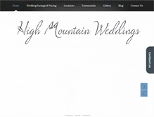 Tablet Screenshot of highmountainweddings.com